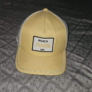 RVCA Mustard Yellow Cap with Mesh Back